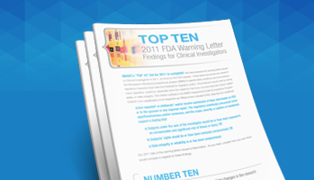 2011 Top 10 FDA Warning Letter Findings