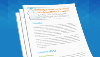 Conducting a Physician-Sponsored Investigational Device Exemption